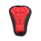 3 d gel padded bike seat cover – red