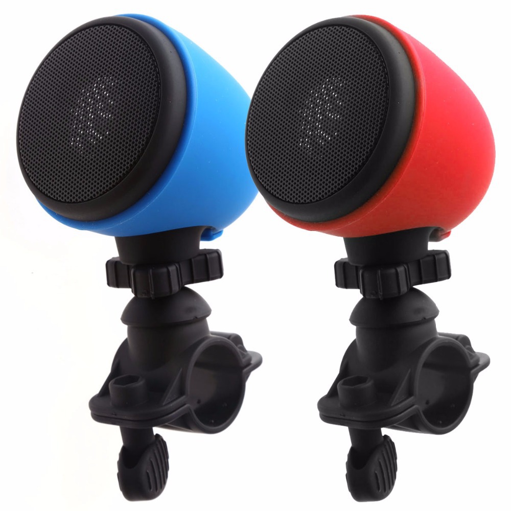 handlebar speaker red and blue
