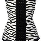 patterned latex corset – zebra