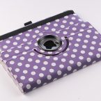 rotating polka dot case for mini – purple